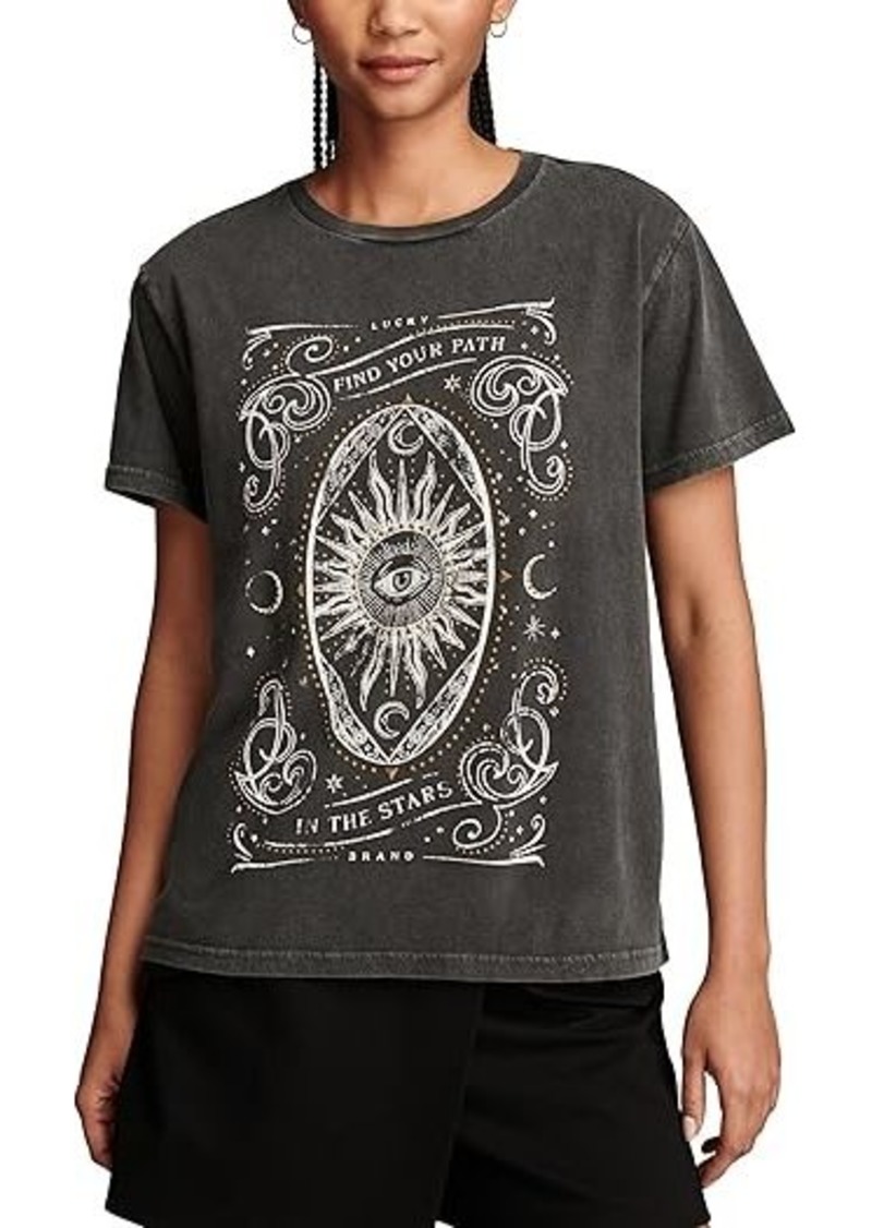 Lucky Brand Find Your Path Studded Boyfriend Tee