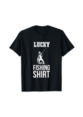 Lucky Brand Fisherman Lucky Fishing Shirt Dad Husband Boyfriend Kids T-Shirt