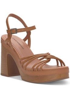 Lucky Brand Ismene Womens Leather Buckle Platform Sandals