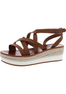 Lucky Brand Jasmei Womens Leather Espadrille Wedge Sandals