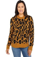 Lucky Brand Leopard Intarsia Pullover