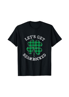 Lucky Brand Let's Get Sham-Rocked Green Plaid St. Patrick's Day T-Shirt