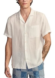 Lucky Brand Linen Camp Collar Short Sleeve Shirt