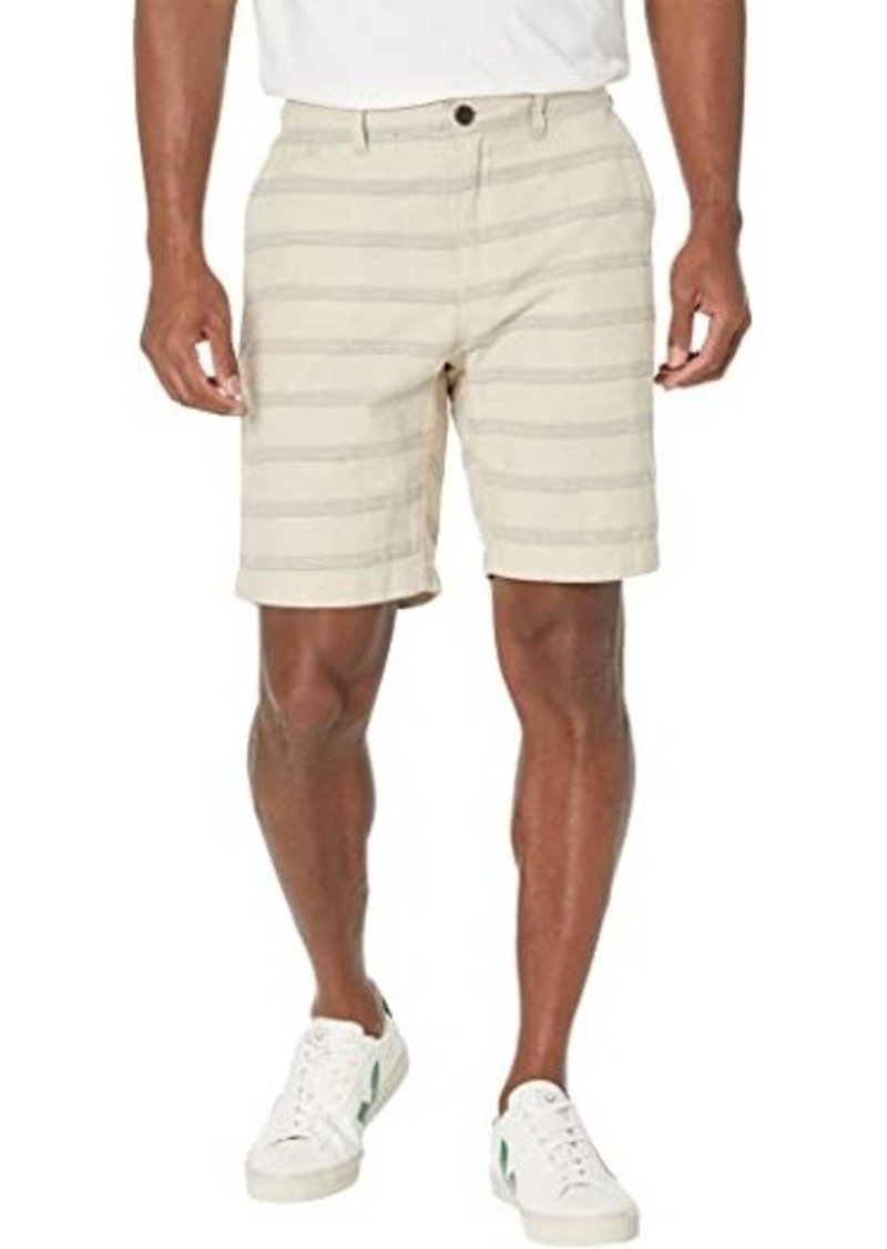 Lucky Brand Linen Space Dye Stripe Flat Front Shorts