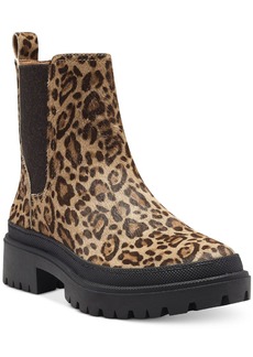 Lucky Brand LK Emali 2 Womens Leather Animal Print Ankle Boots