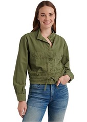Lucky Brand Long Sleeve Button-Up Two-Pocket Femme Surplus Jacket
