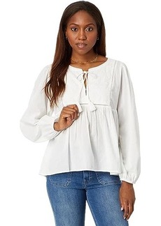 Lucky Brand Long Sleeve Peasant Blouse