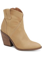 Lucky Brand Loxona Womens Leather Side Zip Ankle Boots