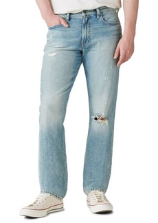 Lucky Brand 223 Ripped Straight Leg Jeans