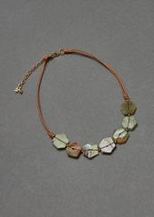 Lucky Brand Amazonite Stone Threaded Necklace