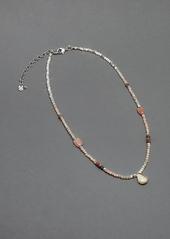 Lucky Brand Beaded Stone Collar Necklace