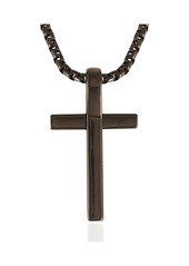 "Lucky Brand Black Cross Pendant 22"" Chain - Black"