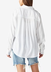 Lucky Brand Boyfriend Button-Down Shirt - Bright White