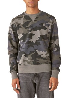 Lucky Brand Camouflage Sueded French Terry Sweatshirt