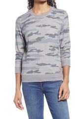 Lucky Brand Cloud Jersey Sweatshirt in Black Camouflage at Nordstrom