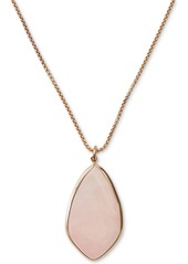 "Lucky Brand Colored Stone Pendant Necklace, 16"" + 3"" extender - Pink"