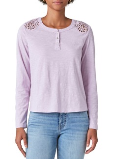 Lucky Brand Cutwork Henley in Violet Tin at Nordstrom Rack