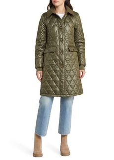 Lucky Brand Diamond Quilted Coat with Faux Fur Lining