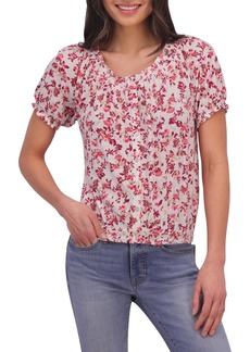 Lucky Brand Ditsy Floral Top in Cream Multi at Nordstrom Rack