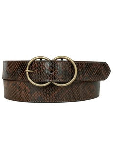 Lucky Brand Double Ring Genuine Leather Belt - Brown