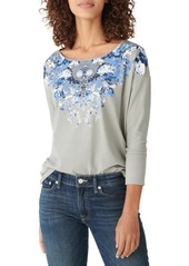 Lucky Brand Drop Shoulder Easy Fit T-Shirt in Grey Multi at Nordstrom