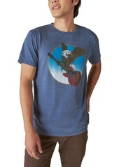 Lucky Brand Eagle Guitar Burnout Graphic T-Shirt