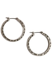 "Lucky Brand Earrings, Small 1"" Round Hoop - Silver"