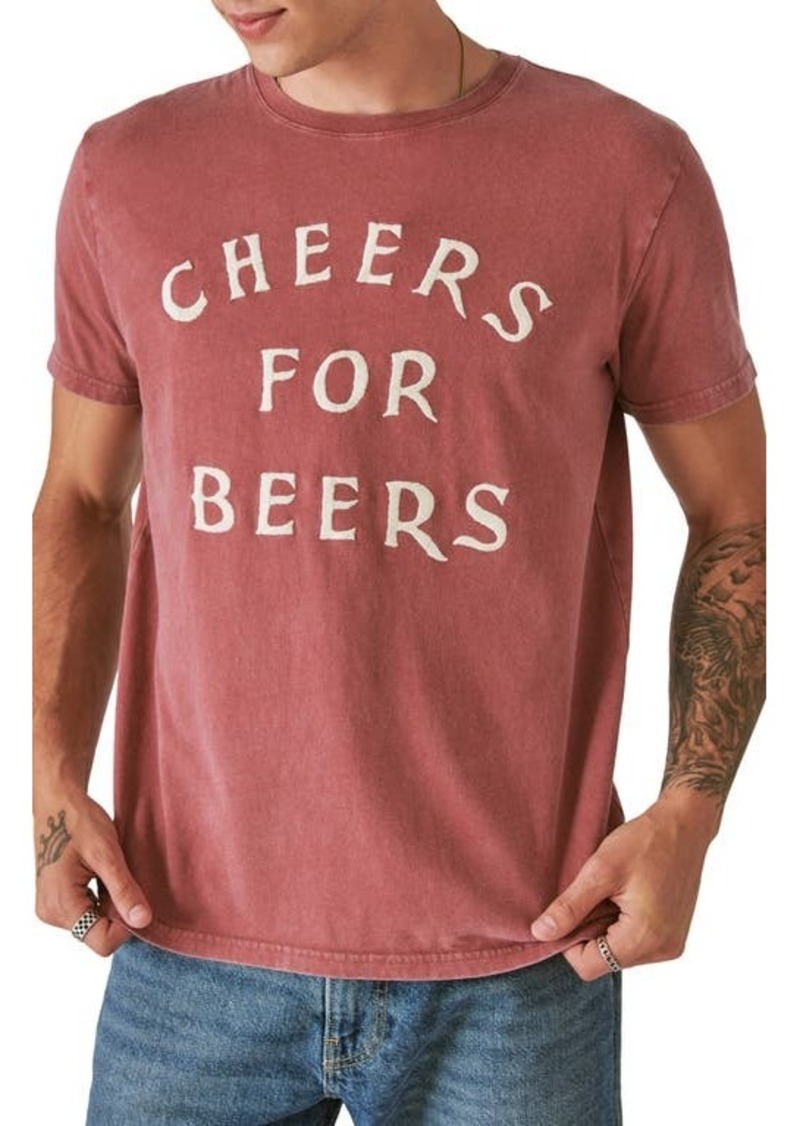 Lucky Brand Embroidered Cheers T-Shirt