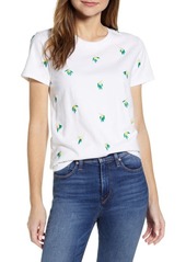 Lucky Brand Embroidered Cotton T-Shirt in Lucky White at Nordstrom