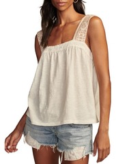 Lucky Brand Embroidered Strap Cotton Tank