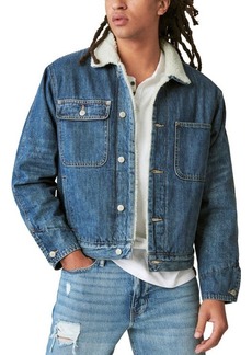 Lucky Brand Faux Shearling Lined Denim Jacket