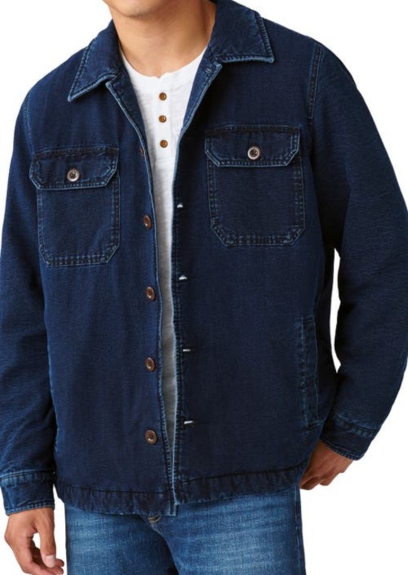 Lucky Brand Faux Shearling Lined Indigo Shirt Jacket