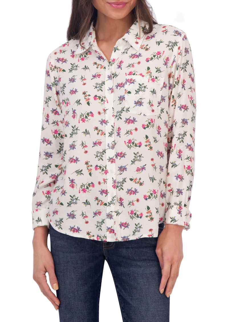 Lucky Brand Floral Button-Up Shirt in Natural Multi at Nordstrom Rack