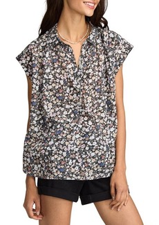 Lucky Brand Floral Cotton Popover Top