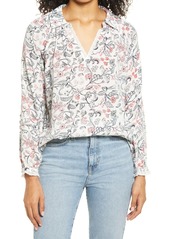 Lucky Brand Floral Popover Shirt