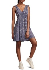 Lucky Brand Floral Shirred Minidress