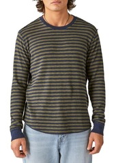 Lucky Brand Garment Dye Stripe Thermal Long Sleeve T-Shirt
