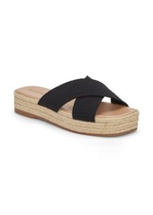 Lucky Brand Gayte Slide Sandal in Black Textile at Nordstrom