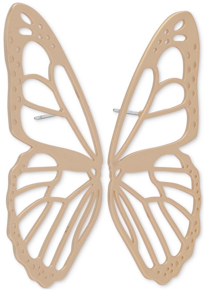 Lucky Brand Gold-Tone Butterfly Wing Earrings - Gold