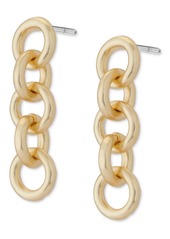 Lucky Brand Gold-Tone Chain Link Linear Drop Earrings - Gold