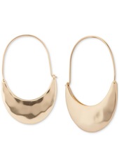 Lucky Brand Gold-Tone Crescent Elongated Hoop Earrings - Gold