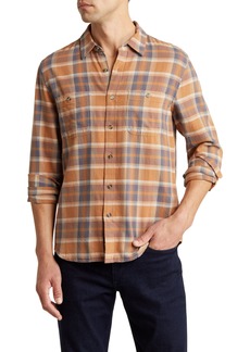 Lucky Brand Grom Plaid Button-Up Shirt in Orange Multi at Nordstrom Rack