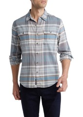 Lucky Brand Grom Plaid Humboldt Stretch Cotton Button-Up Shirt in Red Multi at Nordstrom Rack