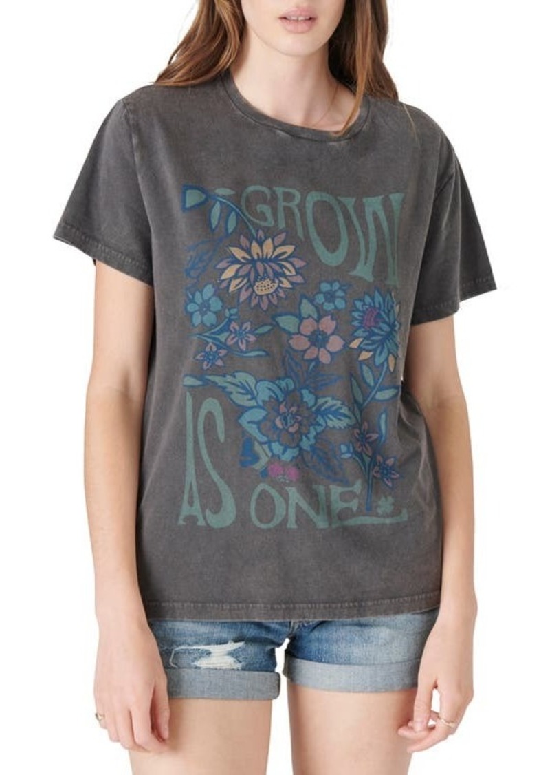 Lucky Brand Grow as One Floral Boyfriend Cotton Graphic Tee