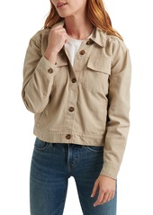 Lucky Brand Hooded Canvas Utility Jacket