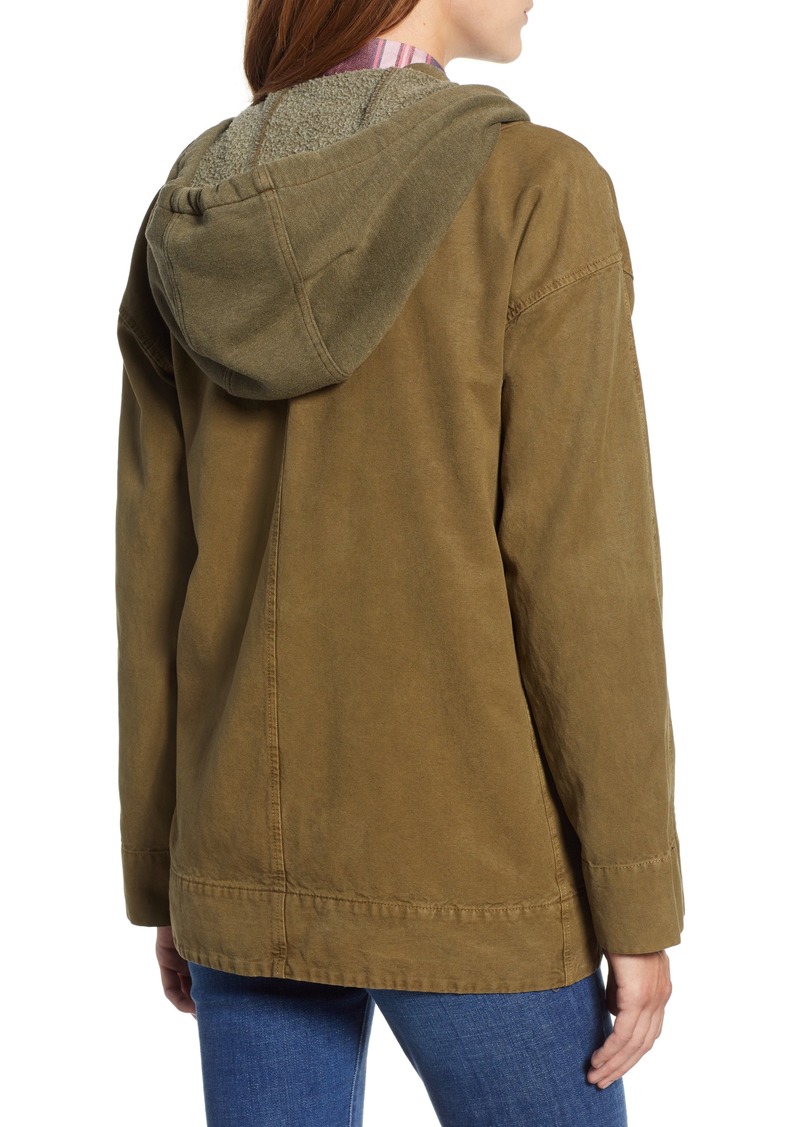 lucky brand hooded utility jacket