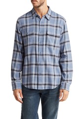 Lucky Brand Humbolt Plaid Workwear Button-Up Shirt in Blue Multi at Nordstrom Rack