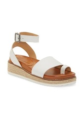 Lucky Brand Itolva Ankle Strap Espadrille Sandal in White Leather at Nordstrom