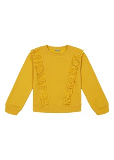 Lucky Brand Kids' Embroidered Eyelet Pullover in Yolk Yellow at Nordstrom Rack