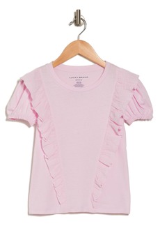 Lucky Brand Kids' Gauze Ruffle Top in Lilac at Nordstrom Rack
